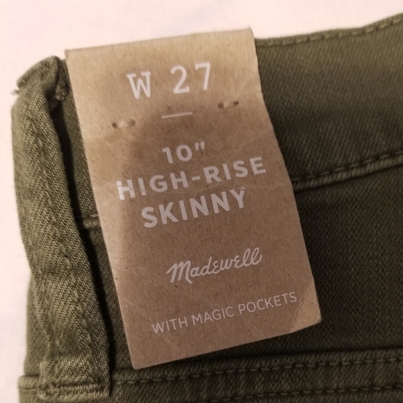 NWT Madewell Jeans Women's Size 27 Color Militar Green - Picture 7 of 13
